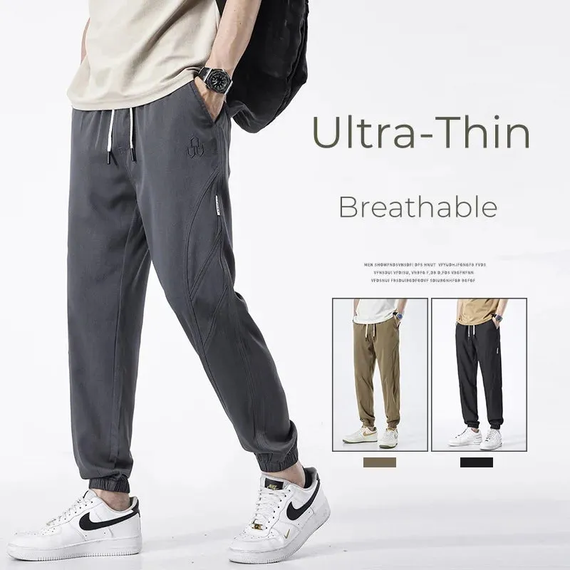 Baggy Casual Pants Solid Color Drawstring Elastic Waist Cargo Pant Simples