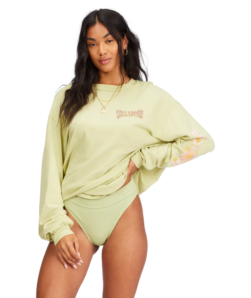 Billabong Heartbreaker L/S Tee-Agave