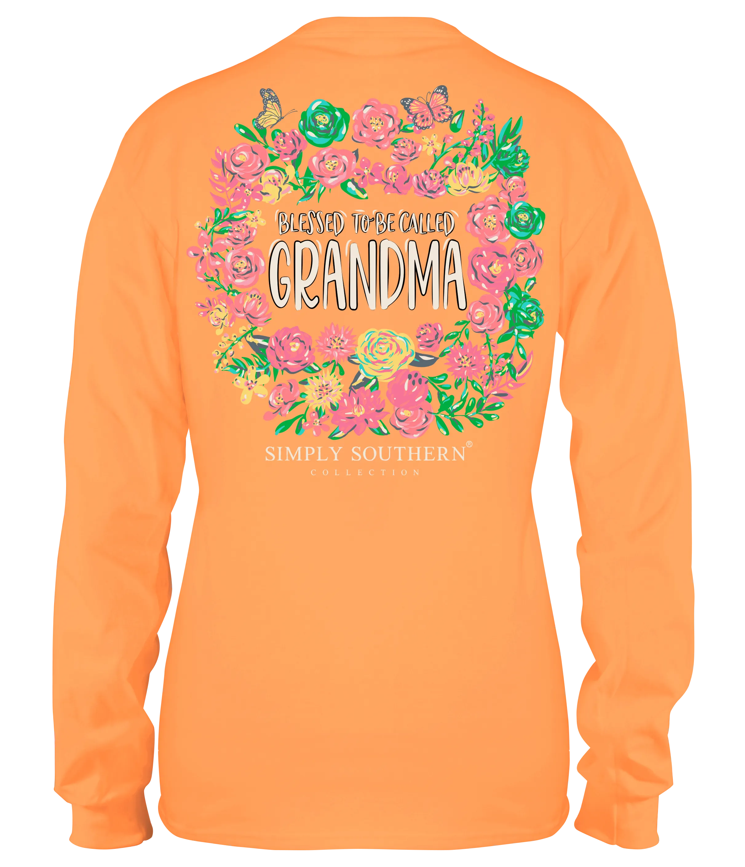 'Blessed to be Called Grandma' Floral Long Sleeve Tee by Simply Southern