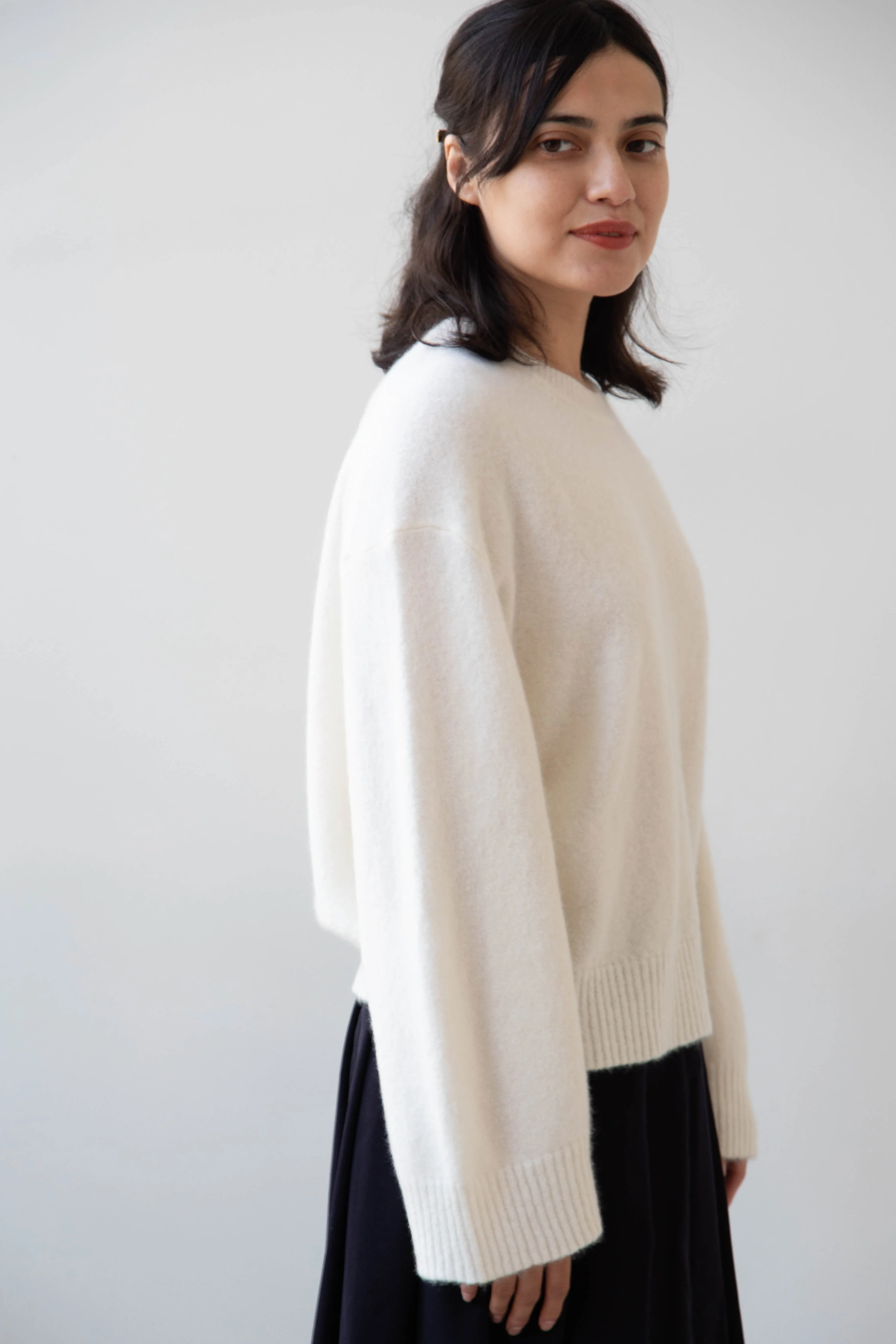 Boboutic | Cruel Touch Cashmere Silk Sweater in Milk