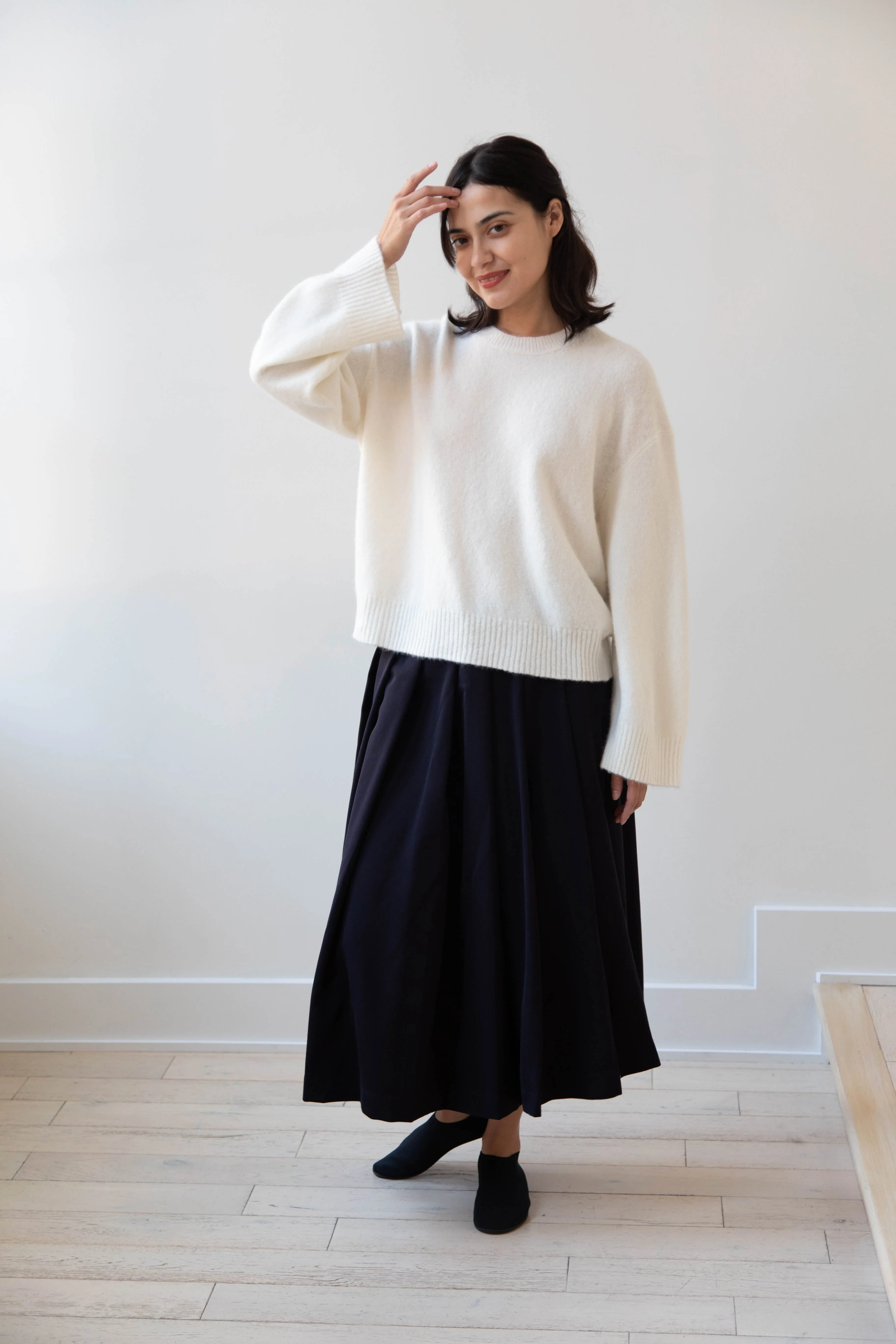 Boboutic | Cruel Touch Cashmere Silk Sweater in Milk