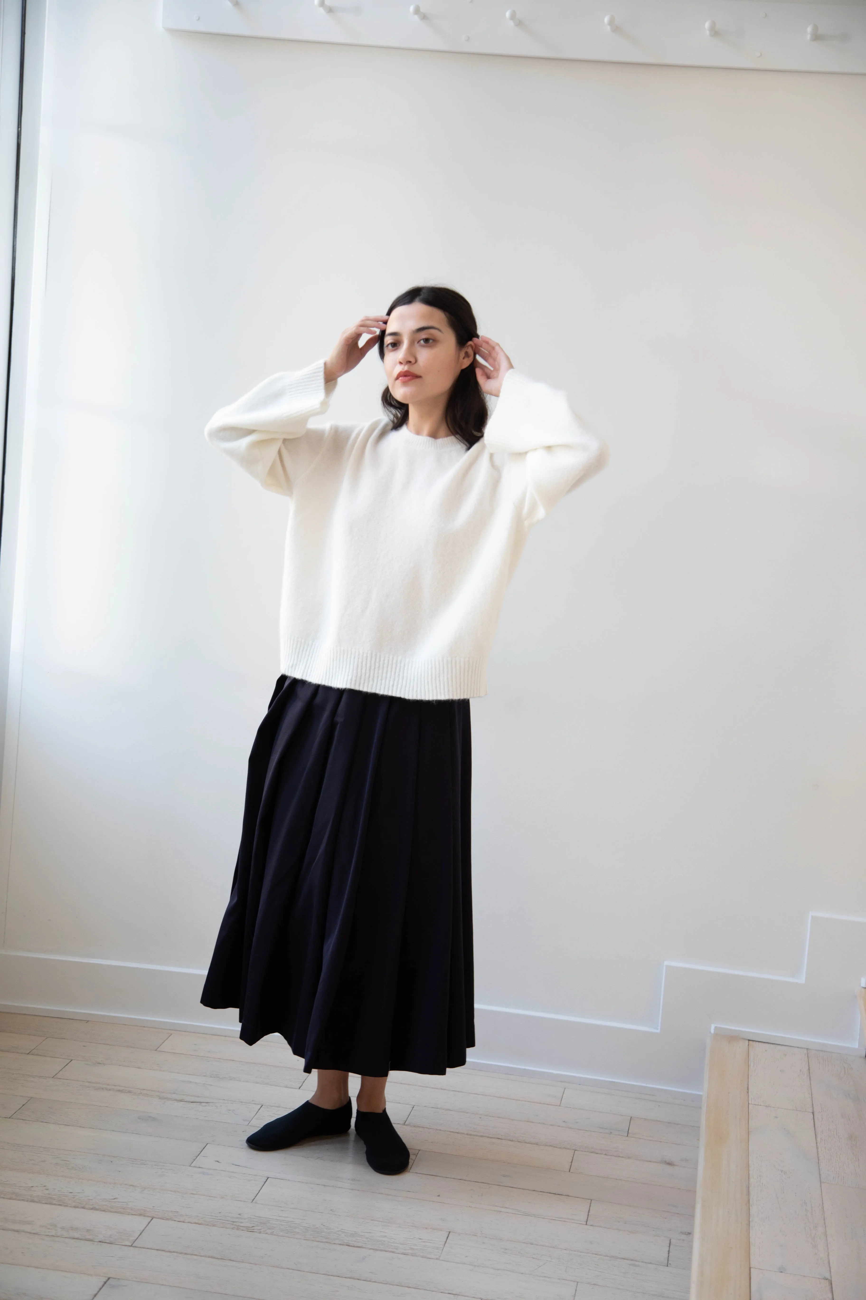 Boboutic | Cruel Touch Cashmere Silk Sweater in Milk