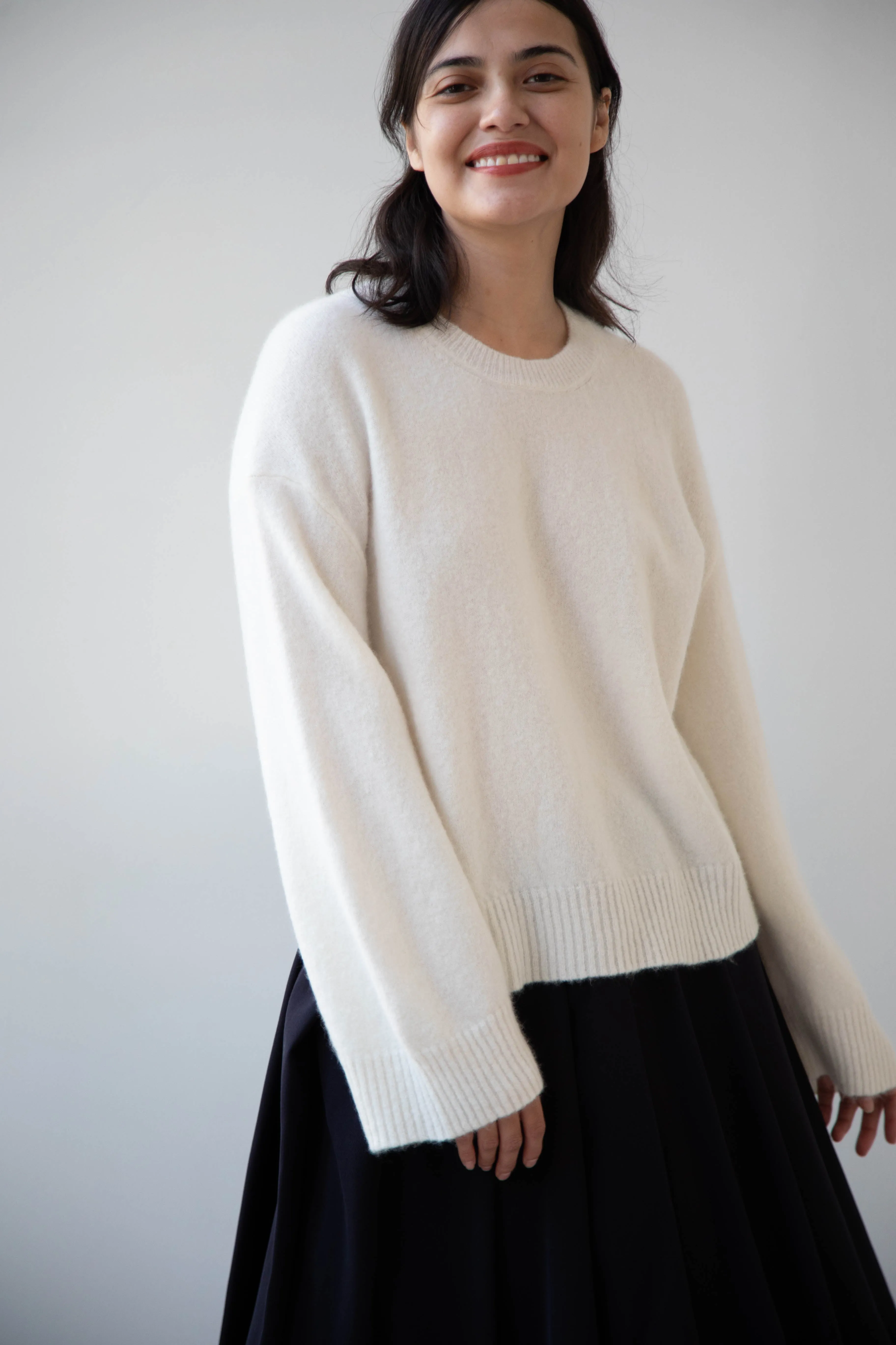 Boboutic | Cruel Touch Cashmere Silk Sweater in Milk