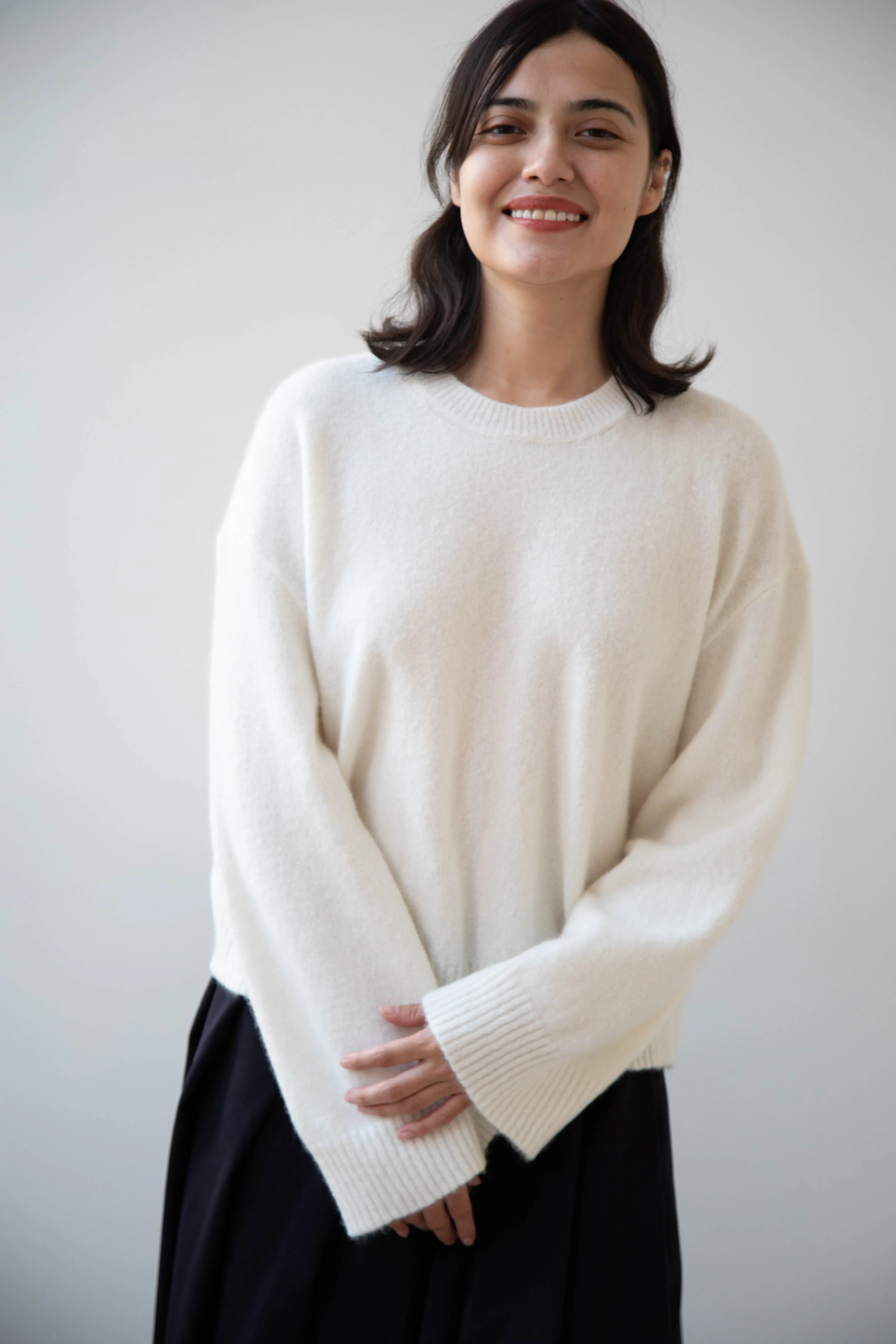 Boboutic | Cruel Touch Cashmere Silk Sweater in Milk