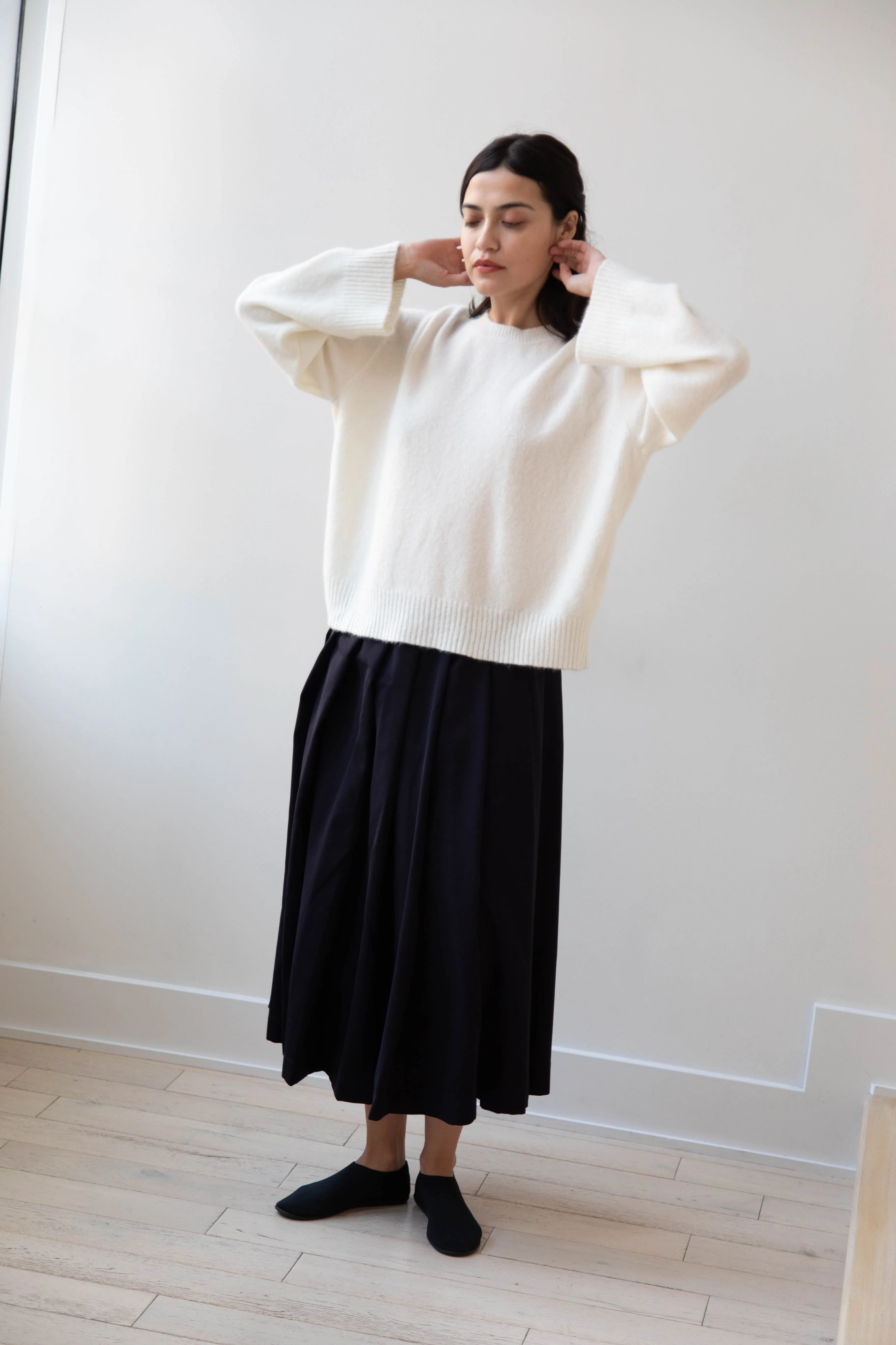 Boboutic | Cruel Touch Cashmere Silk Sweater in Milk