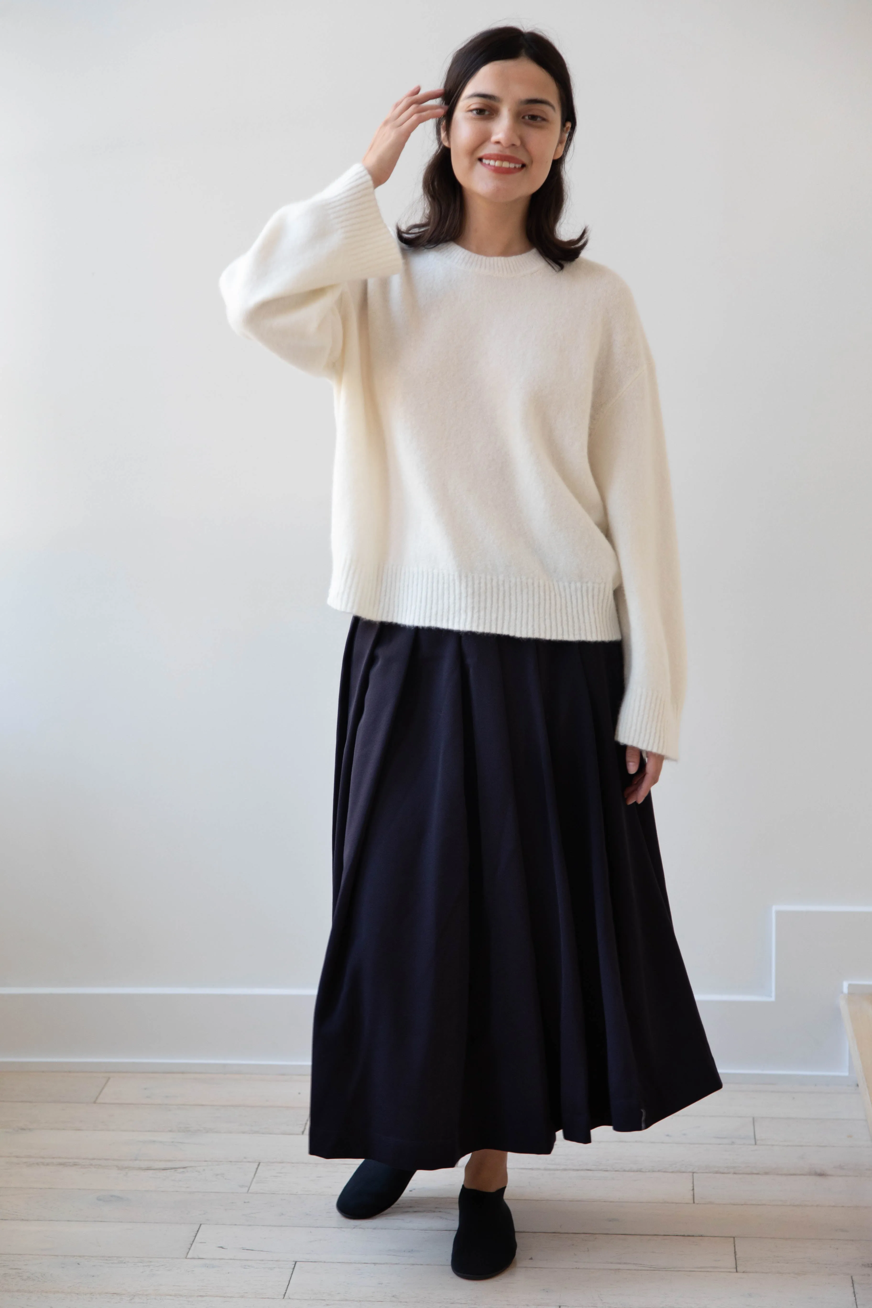 Boboutic | Cruel Touch Cashmere Silk Sweater in Milk