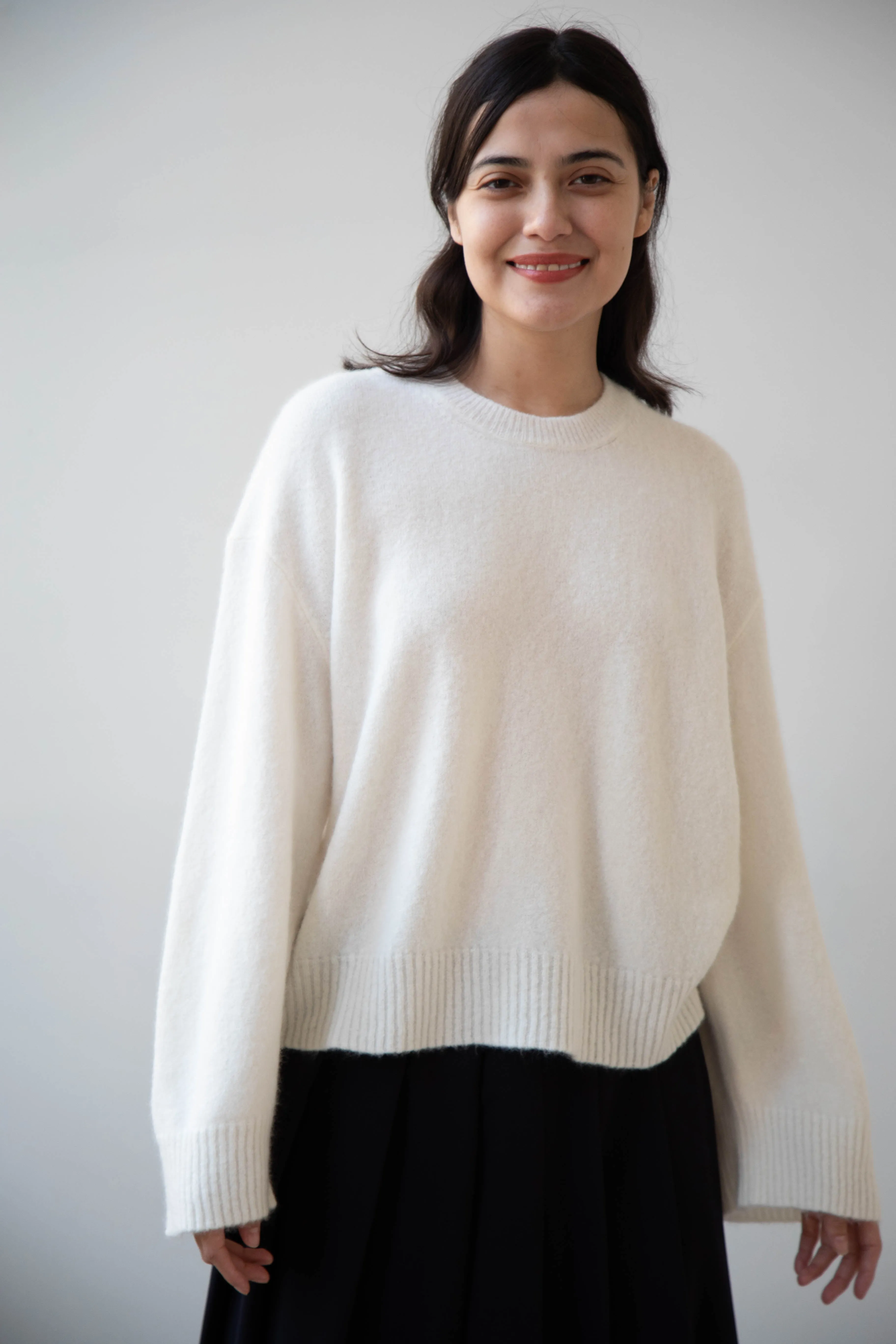 Boboutic | Cruel Touch Cashmere Silk Sweater in Milk