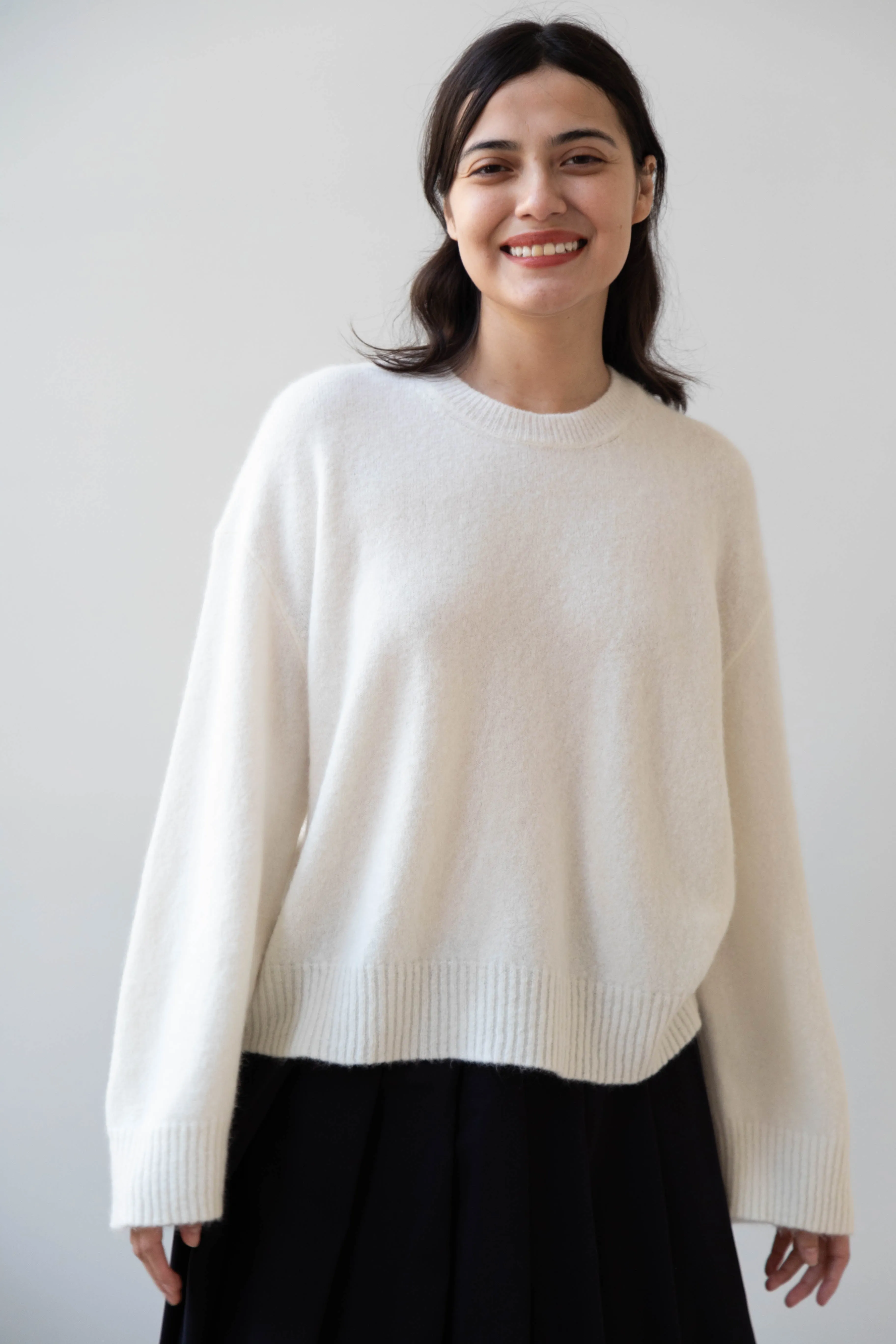 Boboutic | Cruel Touch Cashmere Silk Sweater in Milk