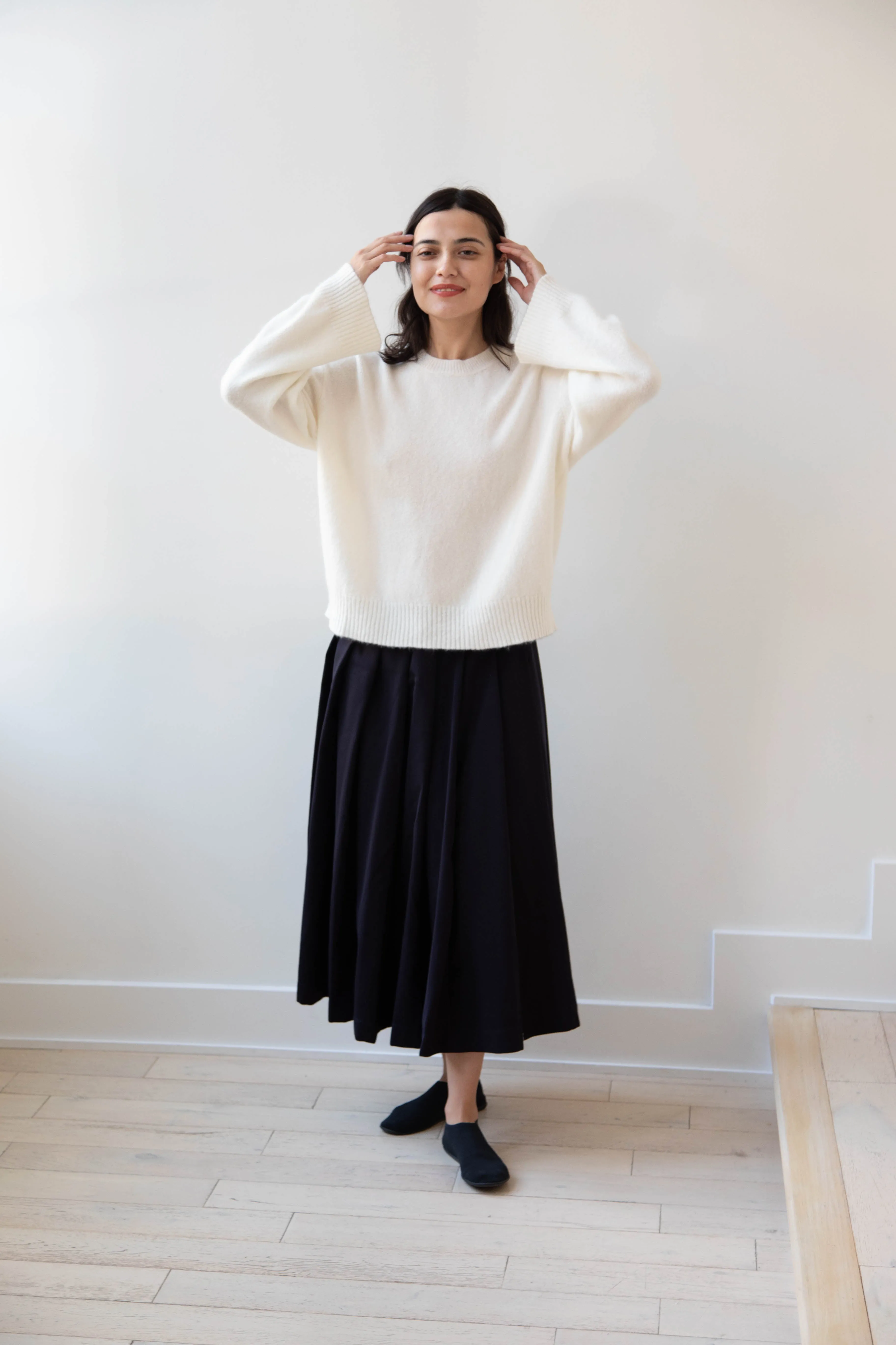 Boboutic | Cruel Touch Cashmere Silk Sweater in Milk