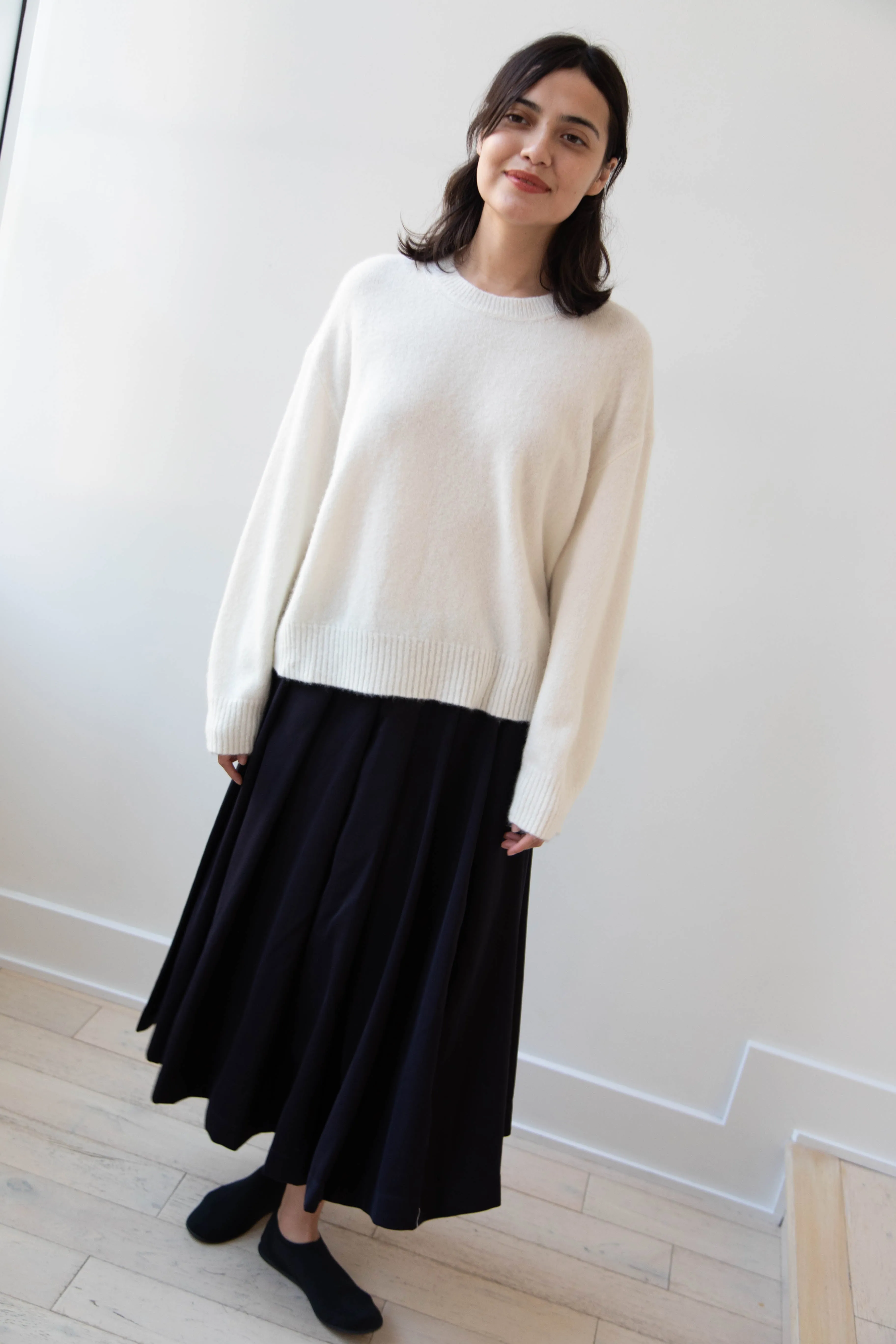 Boboutic | Cruel Touch Cashmere Silk Sweater in Milk