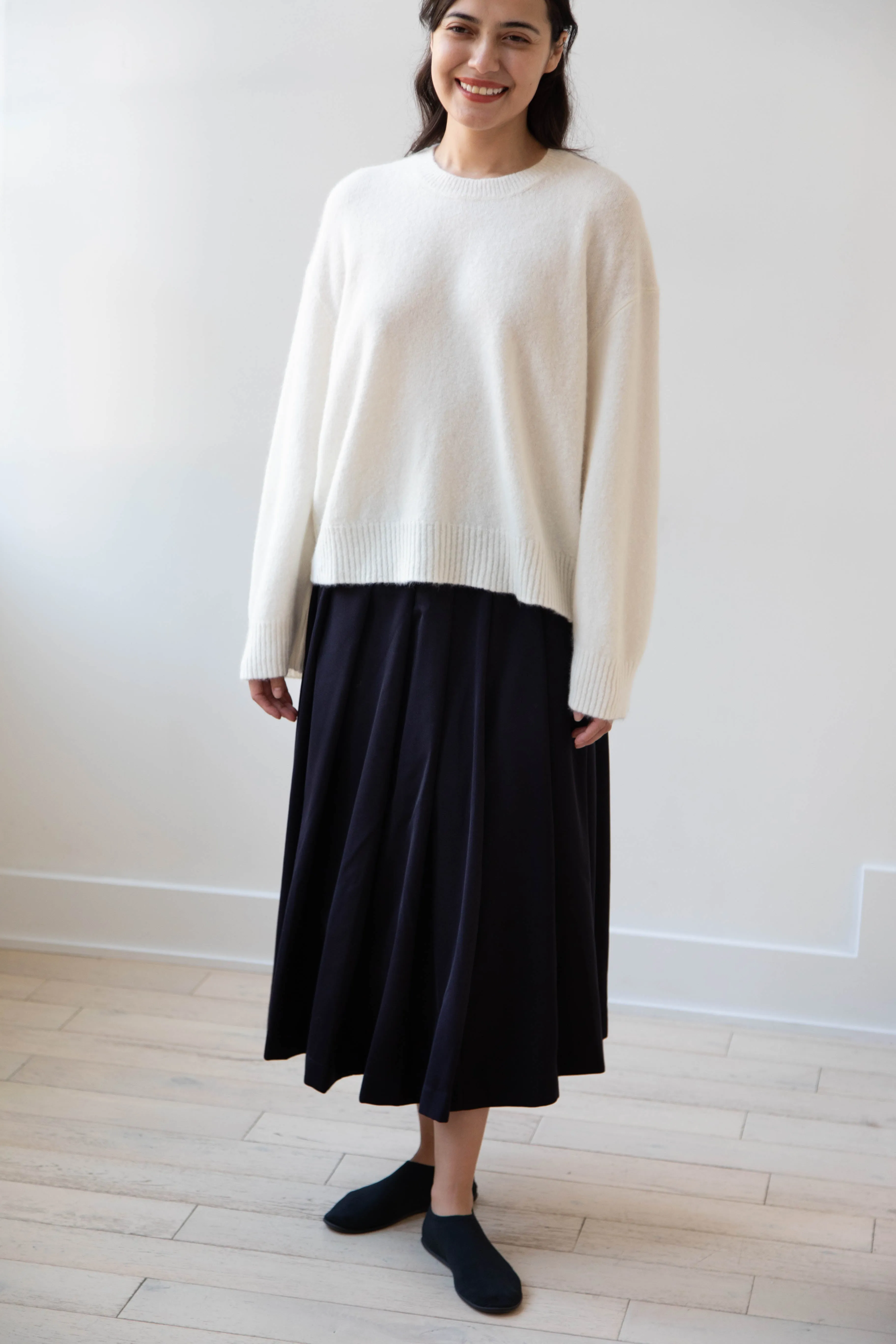 Boboutic | Cruel Touch Cashmere Silk Sweater in Milk