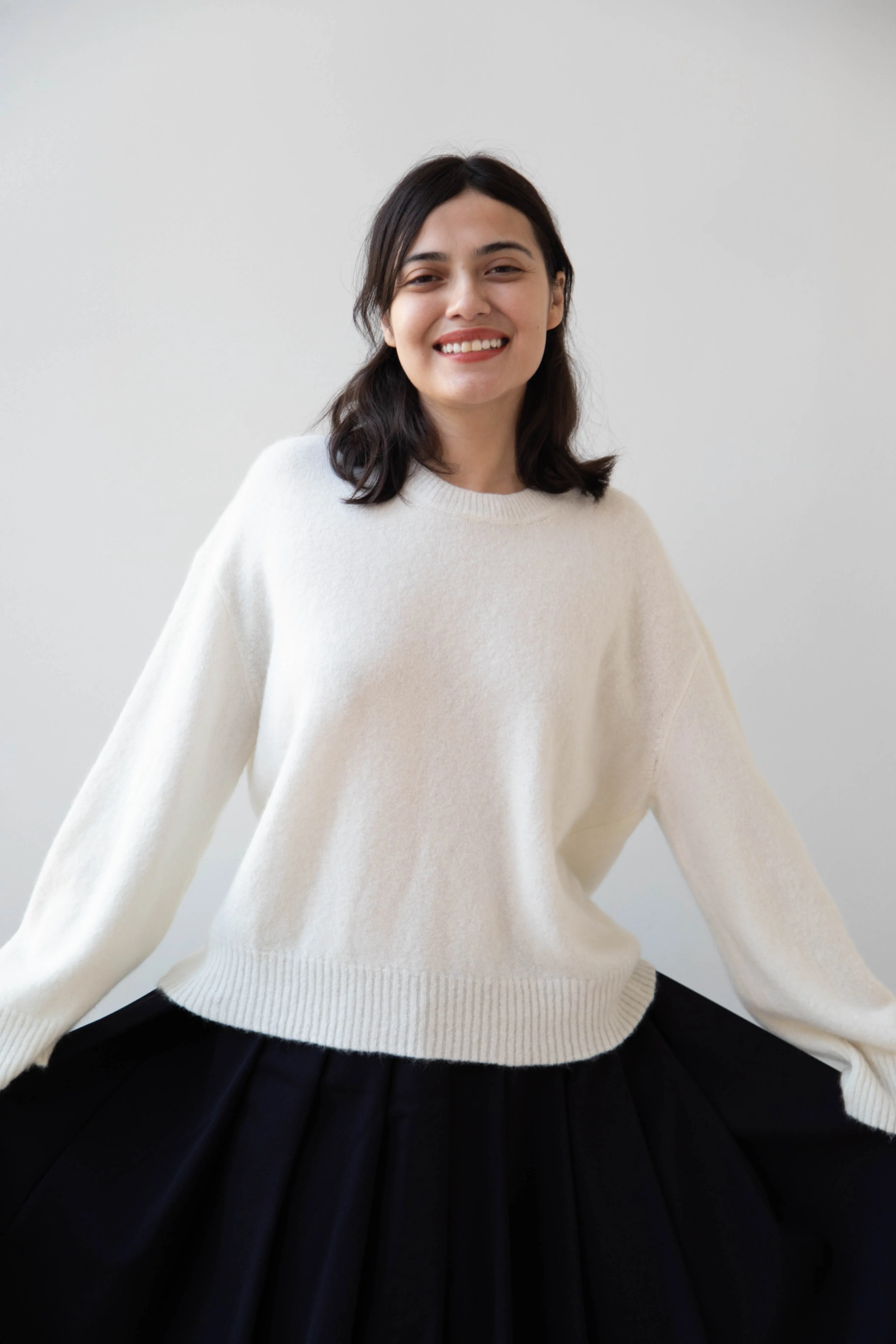 Boboutic | Cruel Touch Cashmere Silk Sweater in Milk