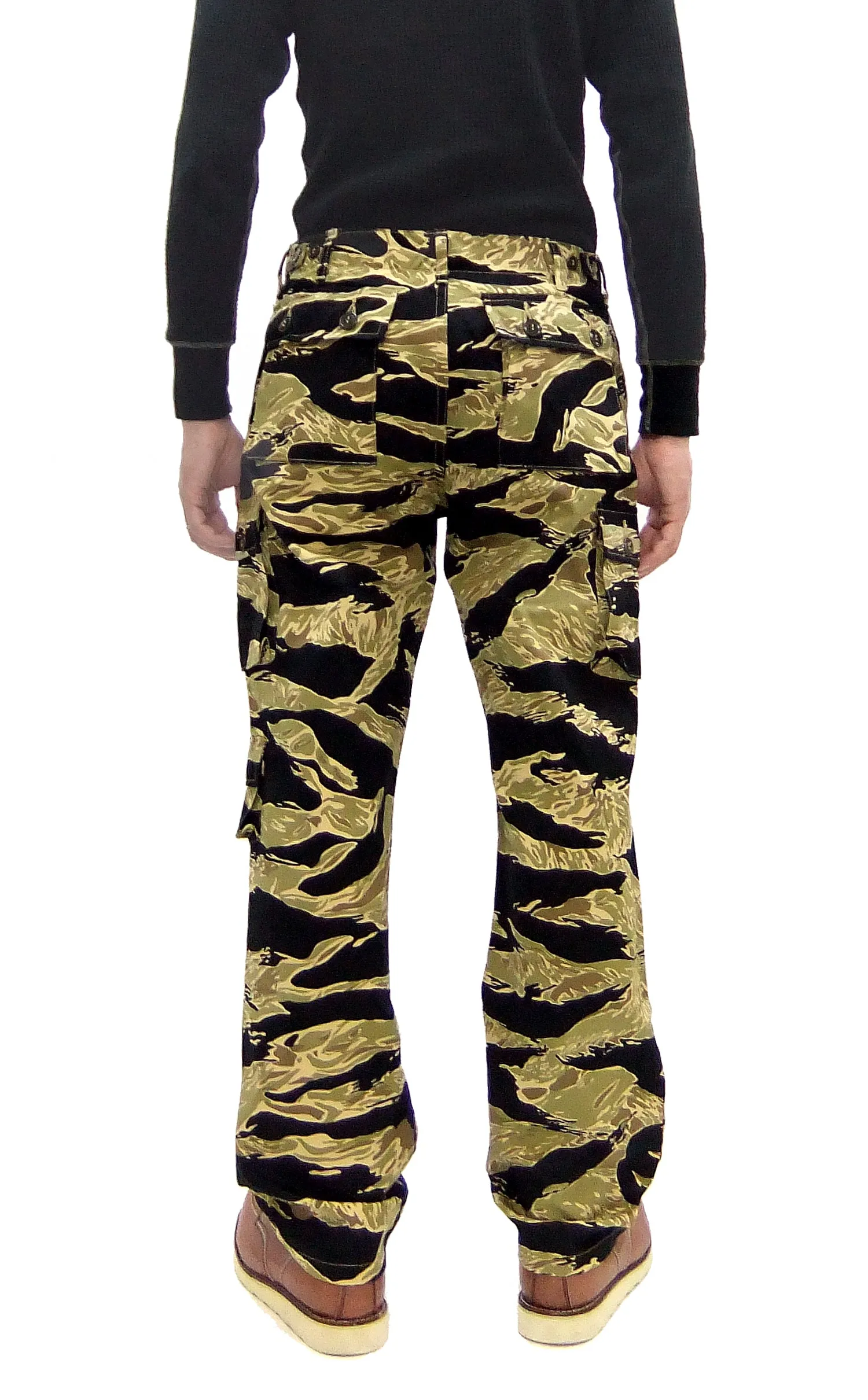 Buzz Rickson Cargo Pants Men's Relaxed-Fit U.S. Military Gold Tiger Stripr Camouflage Trousers BR42502