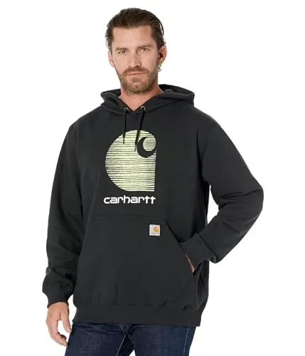 Carhartt 105431 Men's Rain Defender Loose Fit Midweight C Logo Graphic Sweatshirt