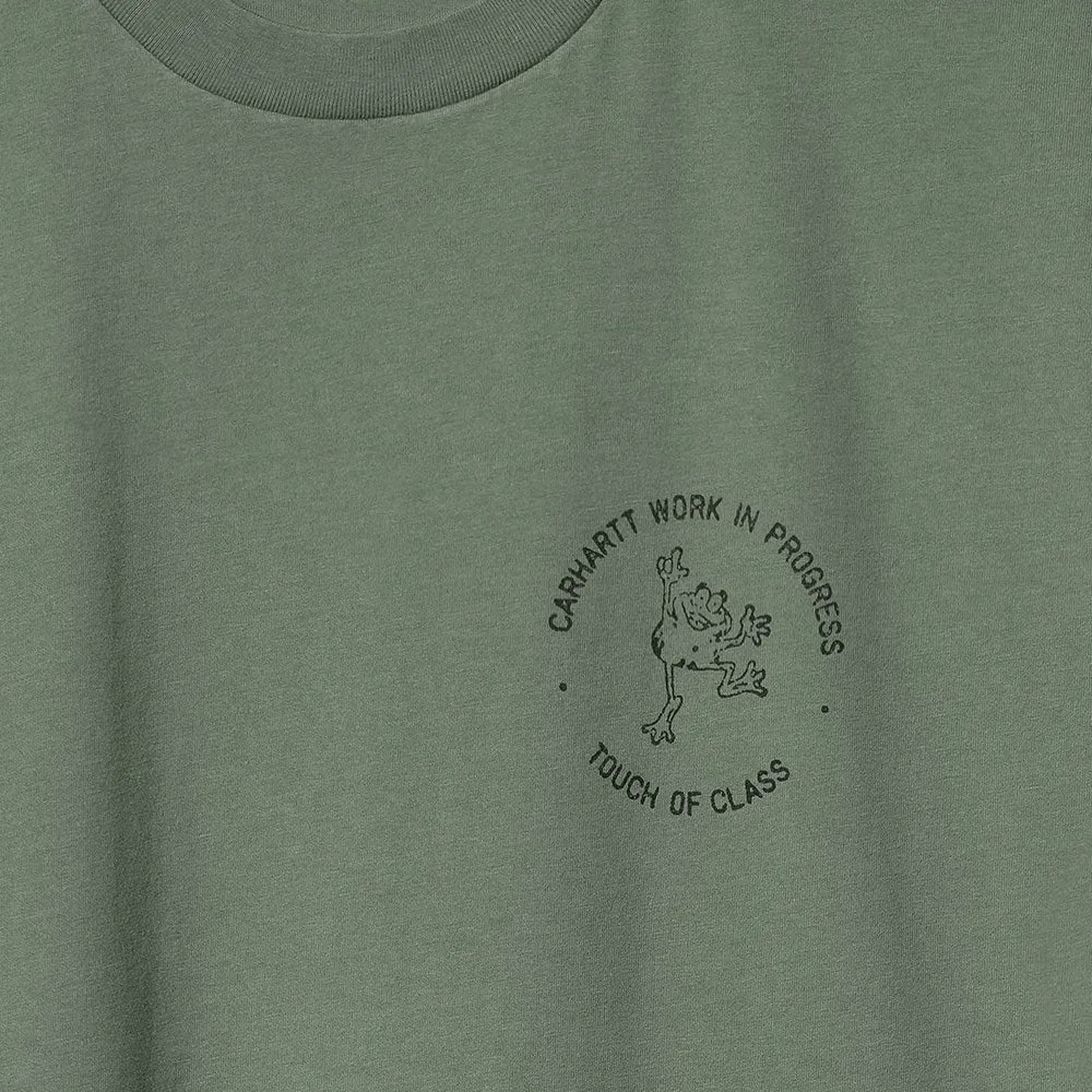 CARHARTT WIP S/S STAMP T-SHIRT // DUCK GREEN/BLACK (STONE WASHED)