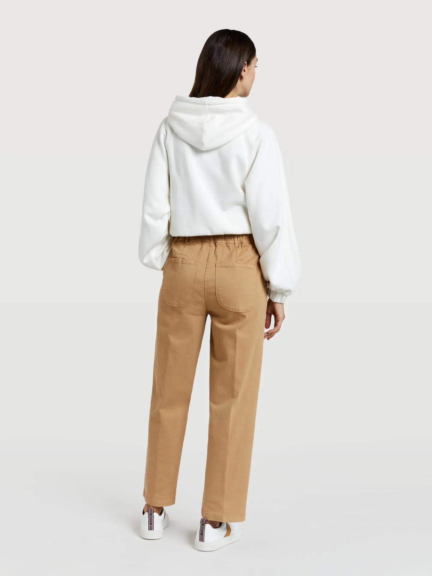 Chino trousers with back patch pockets