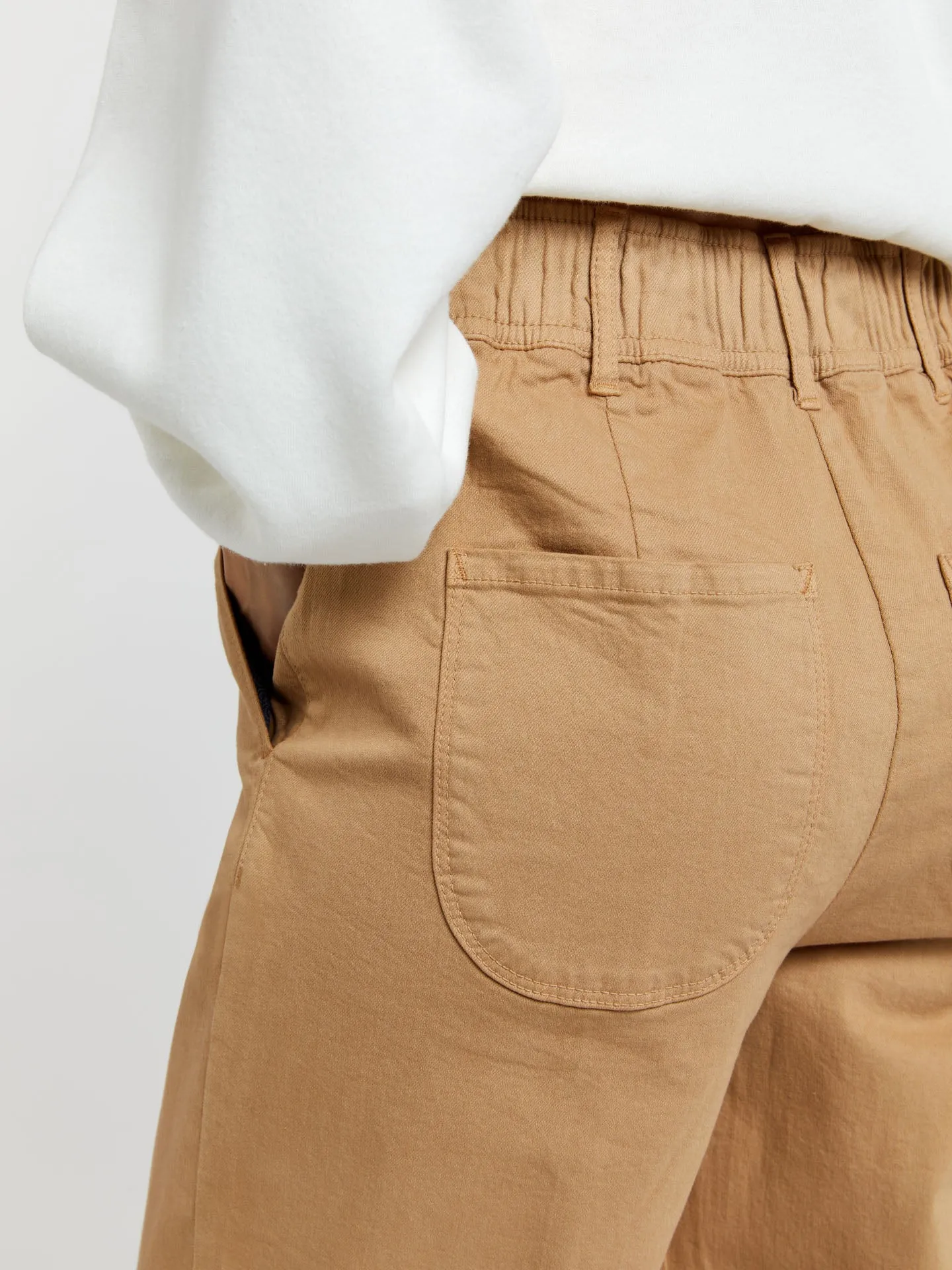 Chino trousers with back patch pockets