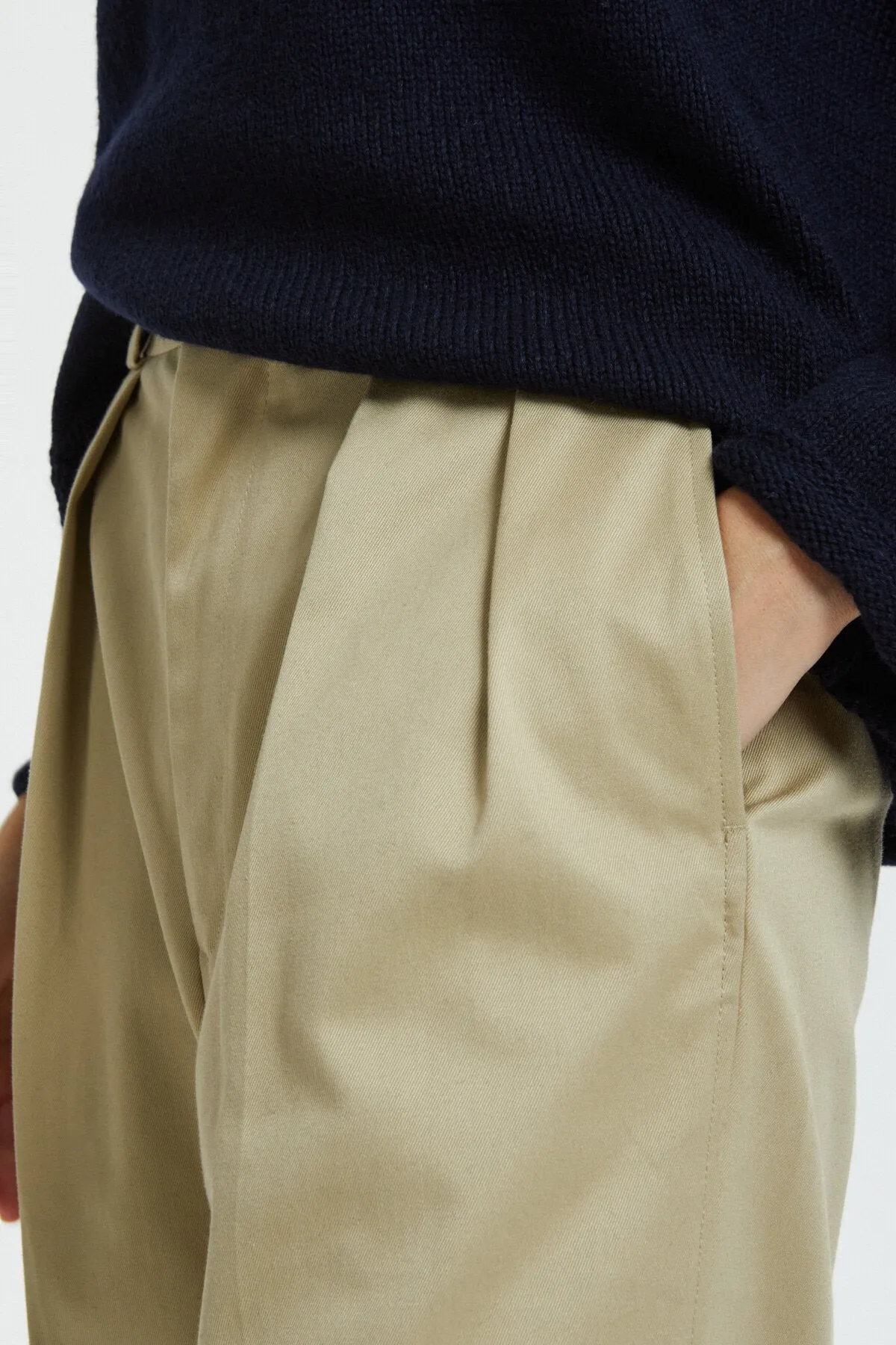 Double Pleat Chino Trousers