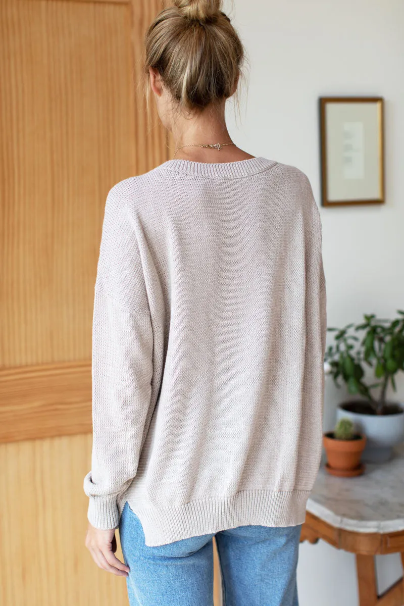 Emerson Fry Carolyn Sweater Sand Organic