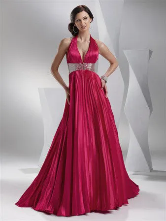 Fuschia Grecian Graduation Military Ball Gown Dress HB2028B