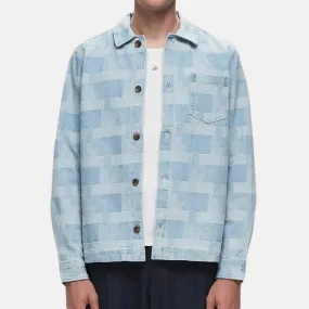 Les Deux Layton Light Denim Jacquard Overshirt