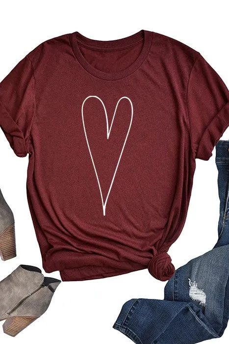 Long Heart Graphic Tee