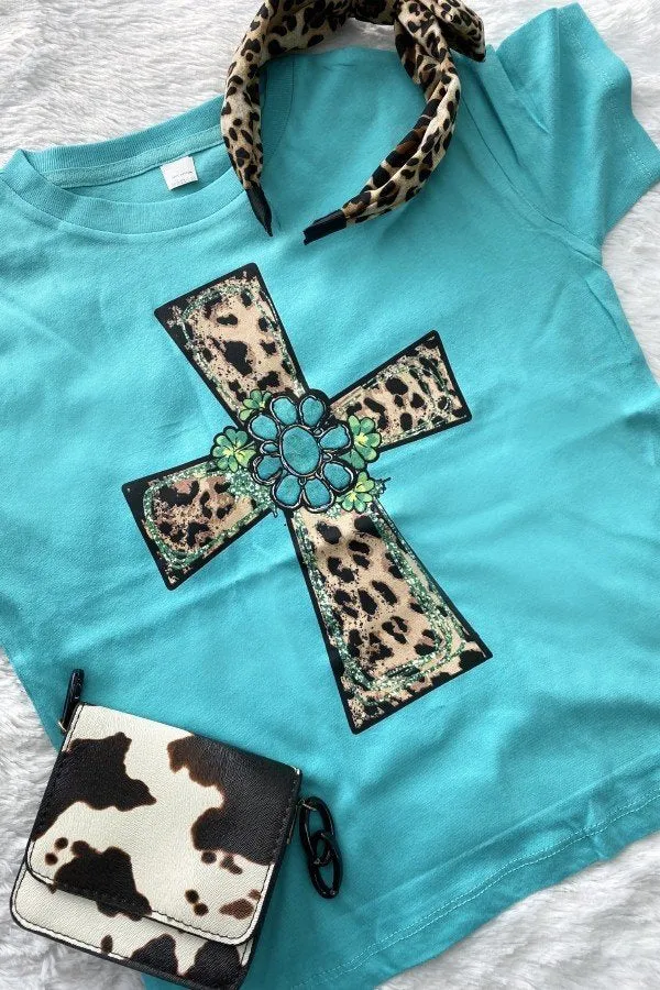 LUCKY LEO CROSS- TURQUOISE