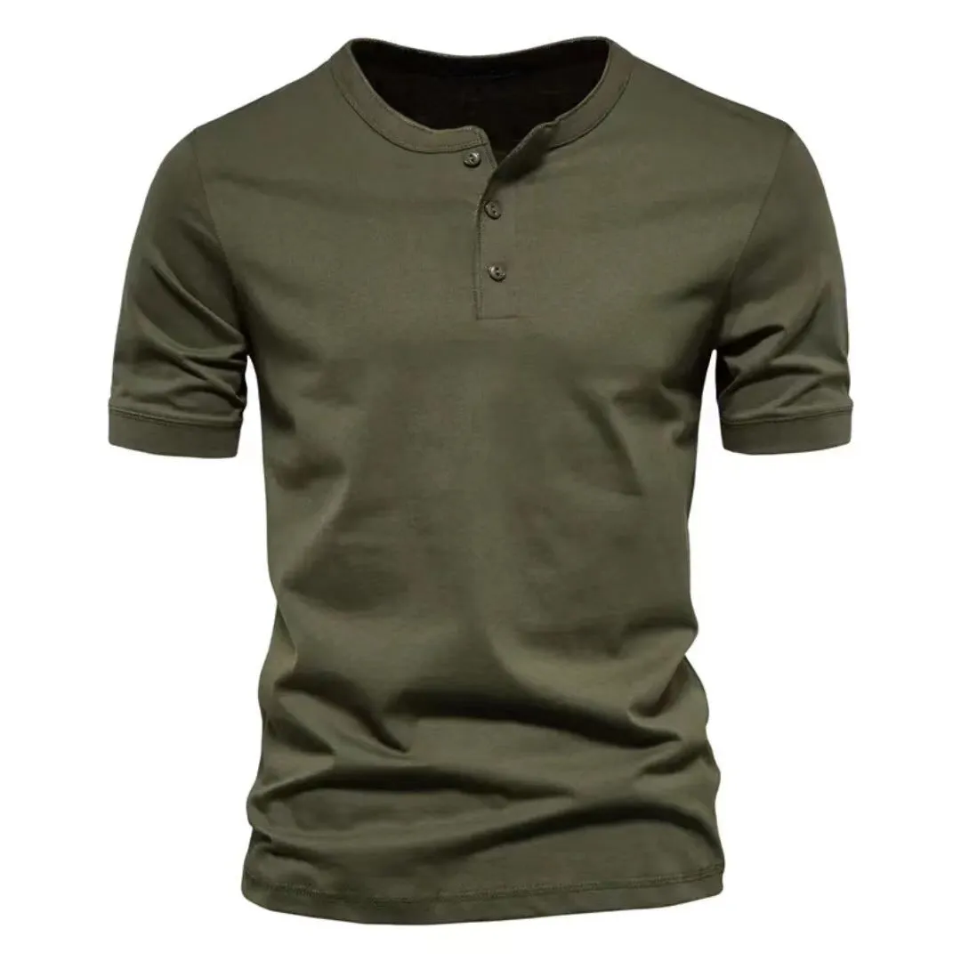 Men's Henley Fashion Casual Cotton T-Shirts