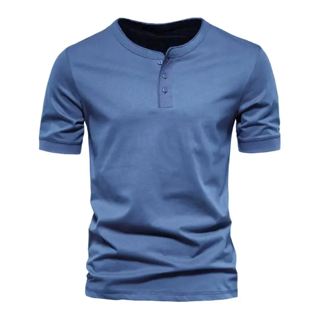 Men's Henley Fashion Casual Cotton T-Shirts