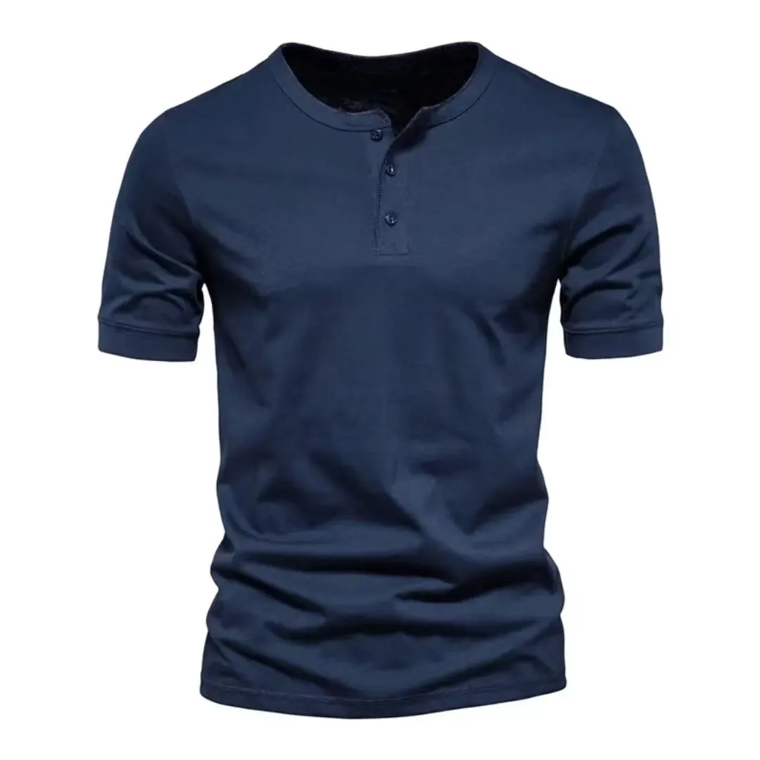 Men's Henley Fashion Casual Cotton T-Shirts