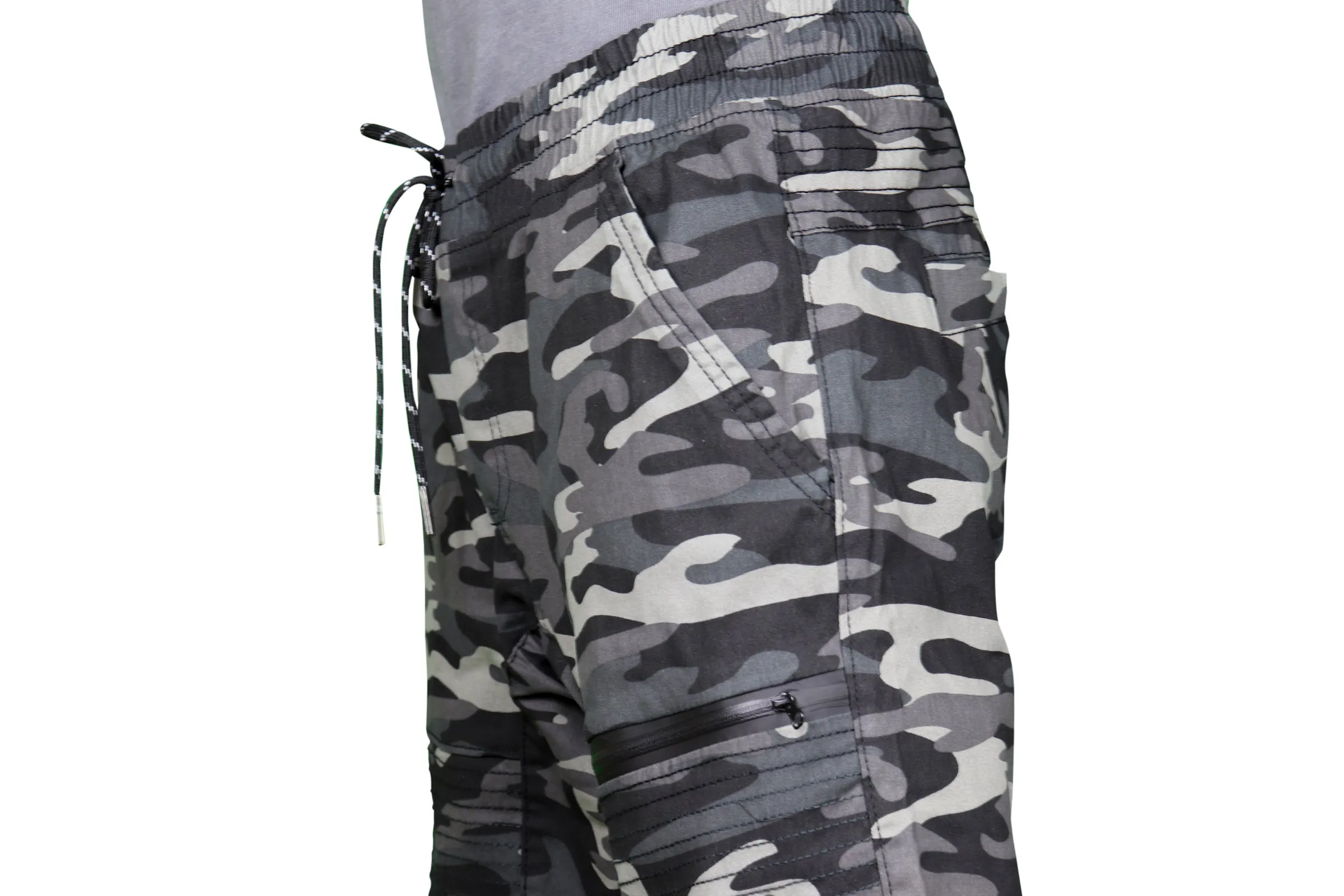 Men’s Stretch Black Camo Joggers Pants