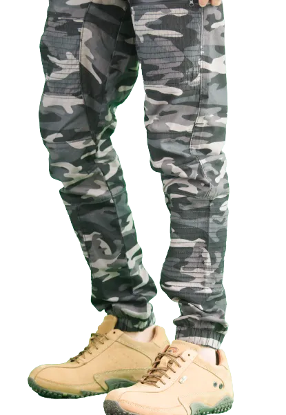 Men’s Stretch Black Camo Joggers Pants