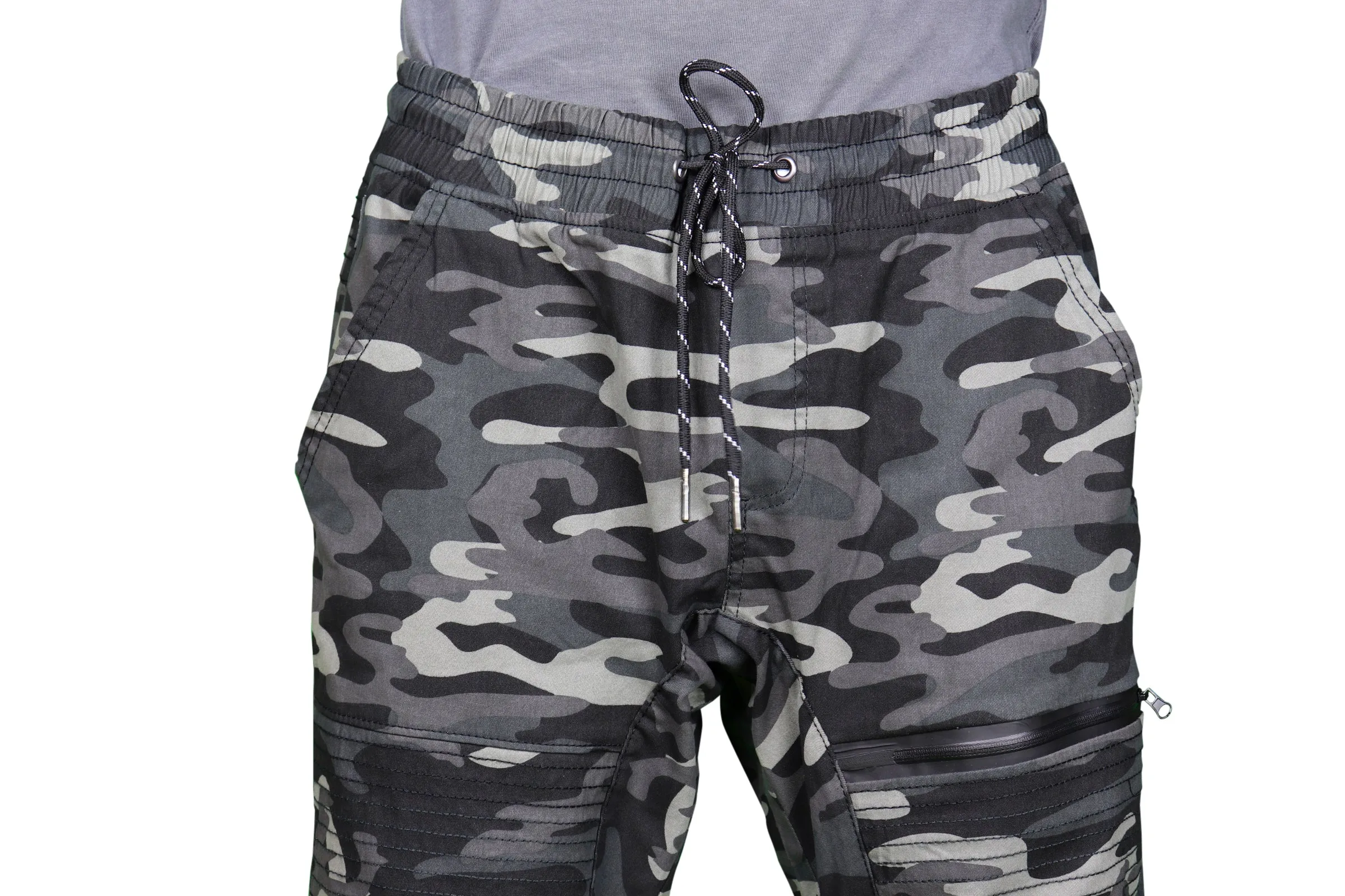 Men’s Stretch Black Camo Joggers Pants