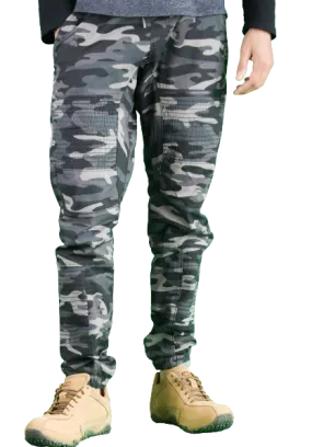 Men’s Stretch Black Camo Joggers Pants