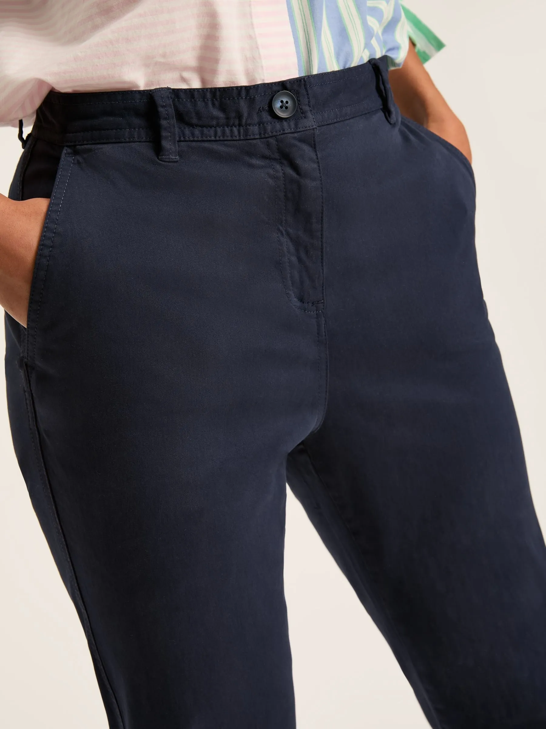 Navy Slim Fit Chino Trousers