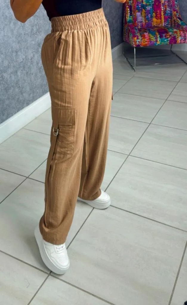 OLB1 Linen blend cargo pants