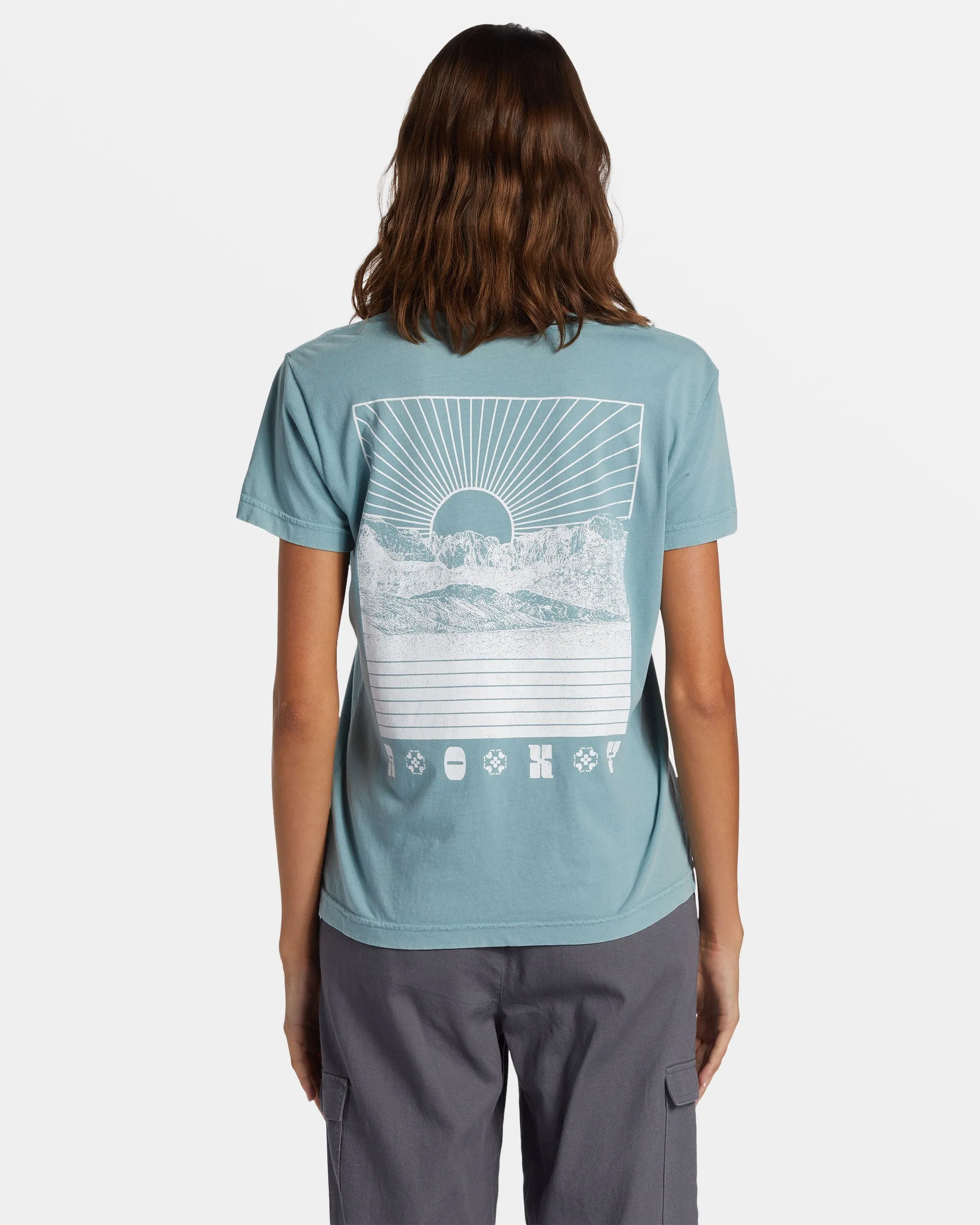 Paradise Peaks Short Sleeve T-Shirt - Mineral Blue