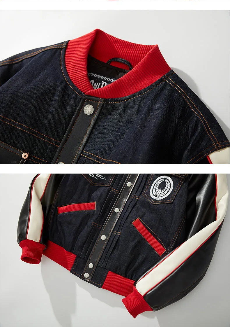 Premium "Denim" Sukajan baseball embroidery jacket