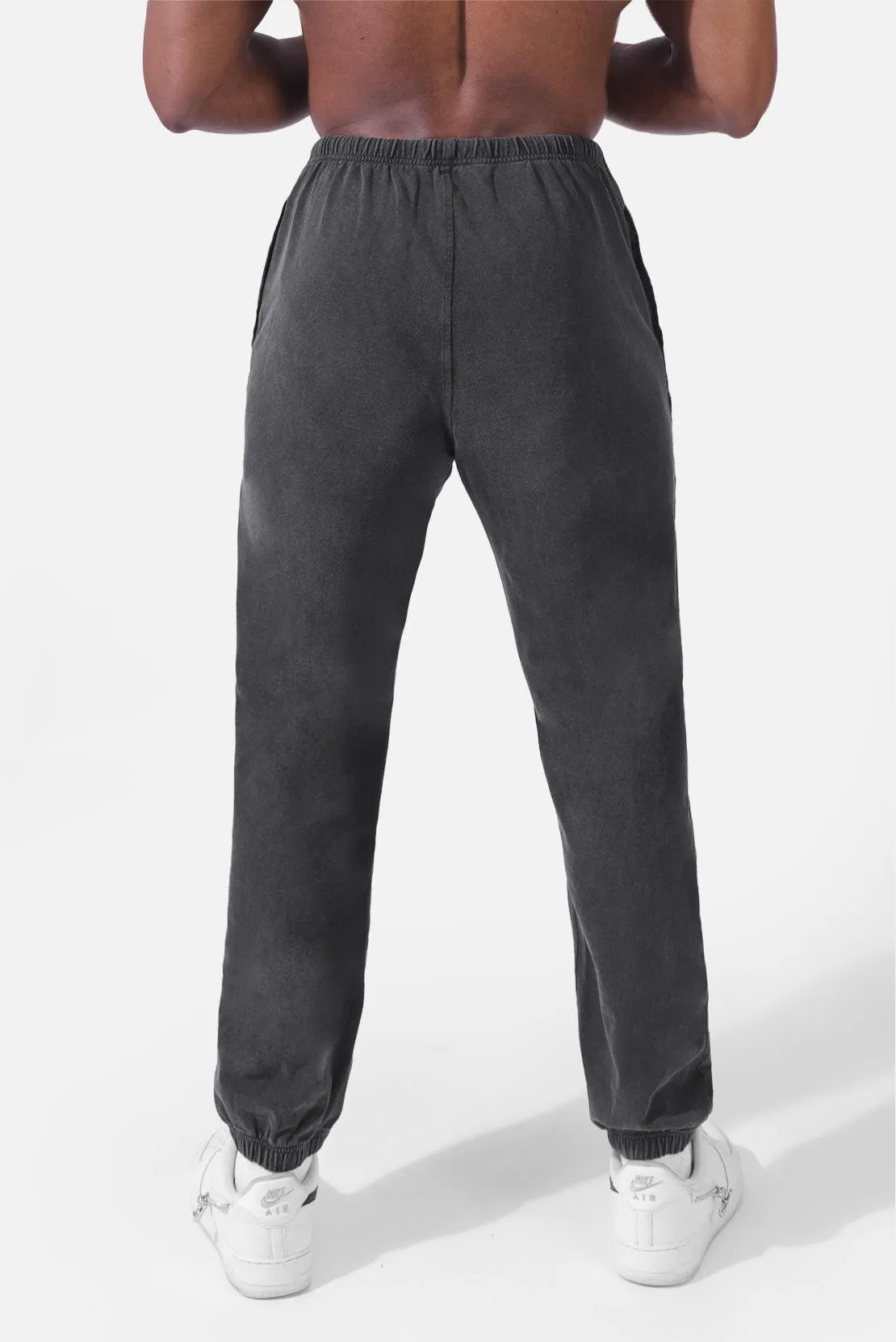 Rustic Stretch Relaxed Fit Joggers - Acid Wash Black