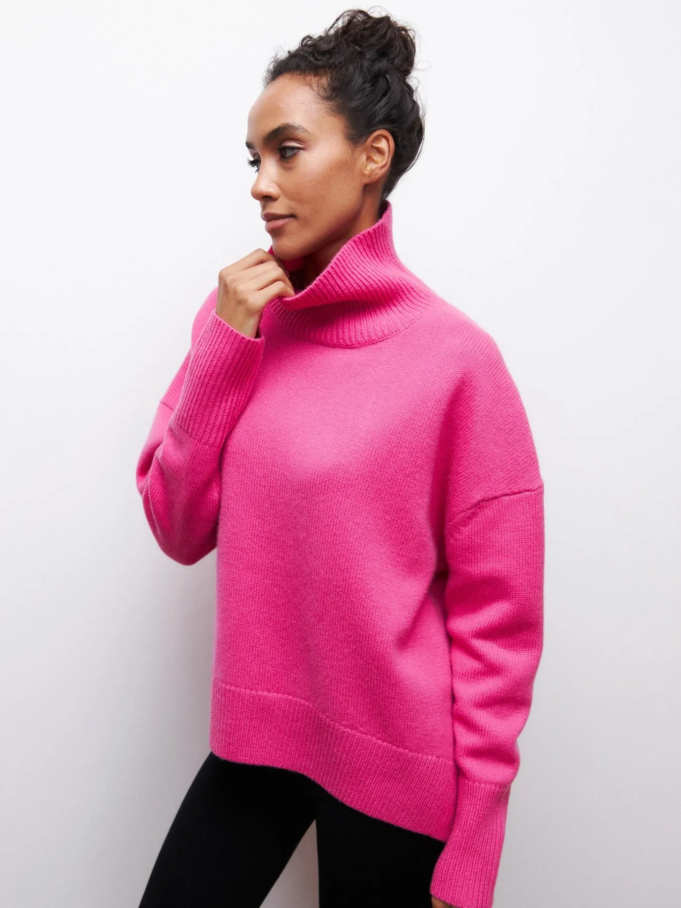 Simple Loose Turtleneck Long Sleeve Sweater