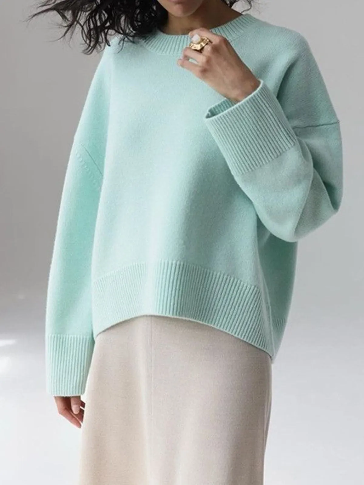 Simple Oversized Pullover Sweater