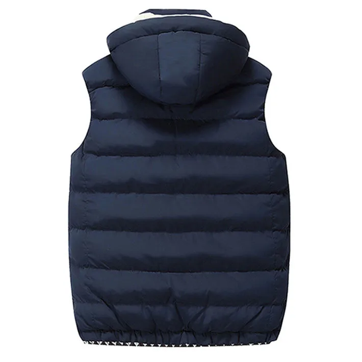 Stylish Casual Warm Men's Vest With Collar