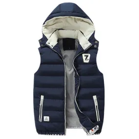 Stylish Casual Warm Men's Vest With Collar