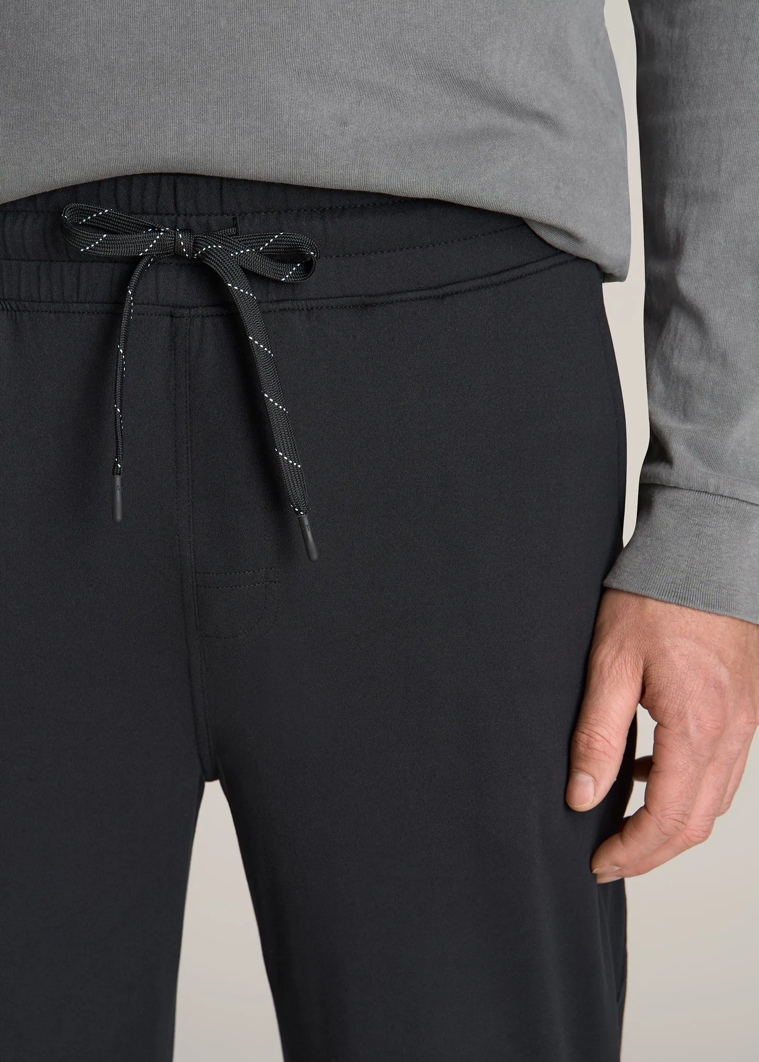 Weekender Stretch Lounge Joggers for Tall Men in Black