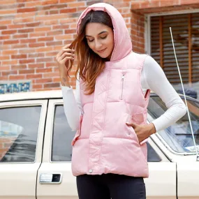 Women's Autumn Casual Warm Hooded Vest