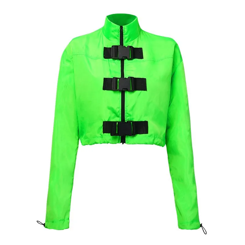 Women's Casual Zipper Long Sleeve Elastic Jacket