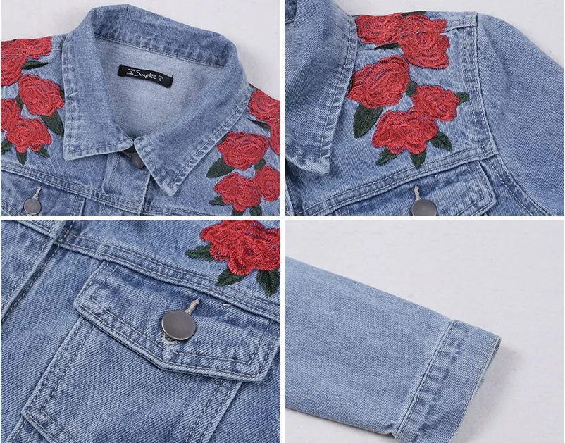 Women's Spring Denim Blue Basic Jacket