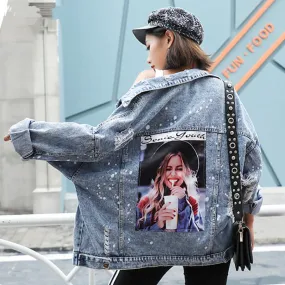 Women's Spring Hooded Denim Jacket