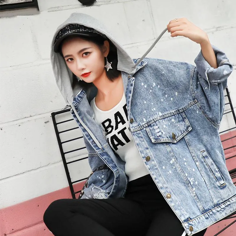 Women's Spring Hooded Denim Jacket