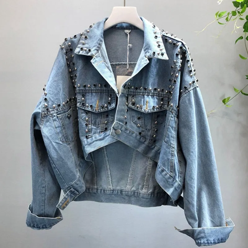 Women's Spring/Autumn Casual Long-Sleeve Denim Jacket